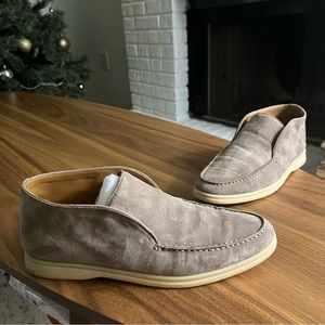 Loro Piana Loafers Ankle Boots Mens Made In Italy EU 39 (US 8.5) Open Walk Brown